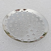Iron Jewelry Findings, Round Net, about 33mm, Sold by bag