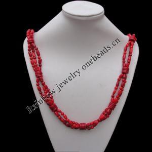 Coral Necklace, Length:11.9-Inch Bead Size:6-13mm, Sold by Group