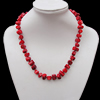 Coral Necklace, Length:7.5-Inch Bead Size:11mm, Sold by Group