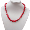 Coral Necklace, Length:7.1-Inch Bead Size:15x12mm, Sold by Group