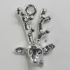 Pendant Zinc Alloy Jewelry Findings Lead-free, Animal Head 23x14mm Hole:2mm, Sold by Bag