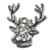 Pendant Zinc Alloy Jewelry Findings Lead-free, Animal Head 25x20mm Hole:2mm, Sold by Bag