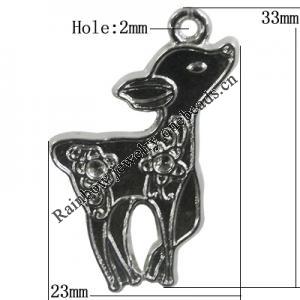 Pendant Setting Zinc Alloy Jewelry Findings Lead-free, Animal 33x23mm Hole:2mm, Sold by Bag