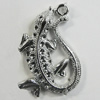 Pendant Zinc Alloy Jewelry Findings Lead-free, Animal 35x24mm Hole:2mm, Sold by Bag