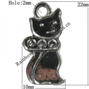Pendant Setting Zinc Alloy Jewelry Findings Lead-free, Animal 22x10mm Hole:2mm, Sold by Bag