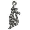 Pendant Setting Zinc Alloy Jewelry Findings Lead-free, Animal 24x12mm Hole:1.5mm, Sold by Bag