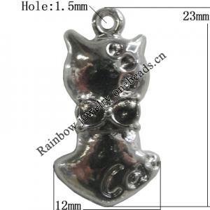 Pendant Setting Zinc Alloy Jewelry Findings Lead-free, Animal 23x12mm Hole:1.5mm, Sold by Bag