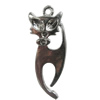 Pendant Zinc Alloy Jewelry Findings Lead-free, Animal 34x13mm Hole:1.5mm, Sold by Bag