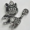 Pendant Zinc Alloy Jewelry Findings Lead-free, Animal 27x27mm Hole:2mm, Sold by Bag