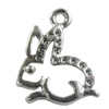 Pendant Setting Zinc Alloy Jewelry Findings Lead-free, Animal 21x17mm Hole:2mm, Sold by Bag