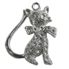 Pendant Setting Zinc Alloy Jewelry Findings Lead-free, Animal 32x24mm Hole:2mm, Sold by Bag