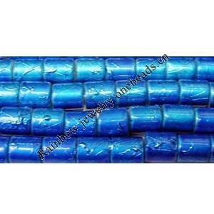 Drawbench Glass Beads, Tube, 6x7mm, Sold per 32-Inch Strand