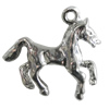 Pendant Zinc Alloy Jewelry Findings Lead-free, Horse 19x18mm Hole:1.5mm, Sold by Bag