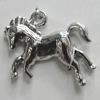 Pendant Zinc Alloy Jewelry Findings Lead-free, Horse 24x16mm Hole:2mm, Sold by Bag