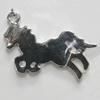 Pendant Setting Zinc Alloy Jewelry Findings Lead-free, Horse 31x21mm Hole:2.5mm, Sold by Bag