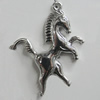 Pendant Zinc Alloy Jewelry Findings Lead-free, Horse 43x34mm Hole:2mm, Sold by Bag