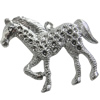 Pendant Setting Zinc Alloy Jewelry Findings Lead-free, Horse 45x37mm Hole:2mm, Sold by Bag