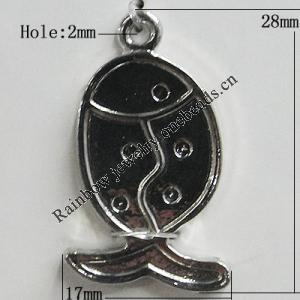 Pendant Setting Zinc Alloy Jewelry Findings Lead-free, 28x17mm Hole:2mm, Sold by Bag