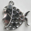 Pendant Setting Zinc Alloy Jewelry Findings Lead-free, 35x24mm Hole:2.5mm, Sold by Bag