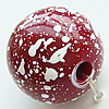 Painted (spray-paint ) Acrylic Beads, Round, 14mm, Hole:Approx 2.5mm, Sold by Bag