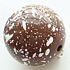 Painted (spray-paint ) Acrylic Beads, Round, 22mm, Hole:Approx 2.5mm, Sold by Bag