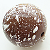 Painted (spray-paint ) Acrylic Beads, Round, 22mm, Hole:Approx 2.5mm, Sold by Bag