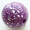 Painted (spray-paint ) Acrylic Beads, Round, 24mm, Hole:Approx 2.5mm, Sold by Bag
