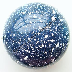 Painted (spray-paint ) Acrylic Beads, Round, 26mm, Hole:Approx 2.5mm, Sold by Bag
