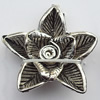 Pendants Zinc Alloy Jewelry Findings Lead-free, Flower 30x30x10mm Hole:3mm, Sold by Bag