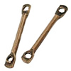 Iron Bar Links, 2mm wide, 15mm long, hole: 1mm, Sold by bag