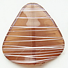 Drawbench Translucent Acrylic Beads, Triangle, 40x39mm, Hole:Approx 1mm, Sold by Bag