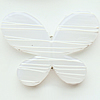 Drawbench Translucent Acrylic Beads, Butterfly, 47x34x7mm, Hole:Approx 3mm, Sold by Bag