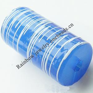 Drawbench Translucent Acrylic Beads, Tube, 29x15mm, Hole:Approx 4mm, Sold by Bag