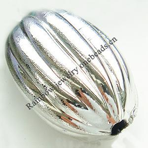 Painted Acrylic Beads, Lustrous, Oval, 28x18mm, Hole:About 2mm, Sold by Bag