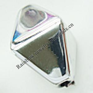 Painted Acrylic Beads, Lustrous, Bicone, 28x17mm, Hole:About 2.5mm, Sold by Bag
