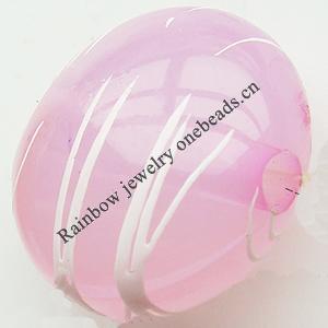 Drawbench Translucent Acrylic Beads, Flat round, 17x11mm, Hole: Approx 2mm, Sold by Bag