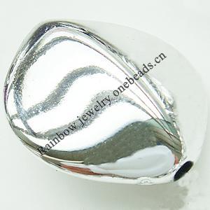 Painted Acrylic Beads, Lustrous, Oval, 24x28mm, Hole:About 2.5mm, Sold by Bag