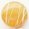 Drawbench Translucent Acrylic Beads, Flat round, 22x11mm, Hole:Approx 2mm, Sold by Bag