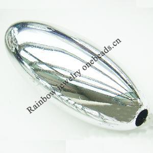Painted Acrylic Beads, Lustrous, Horse Eye, 30x12mm, Hole:About 2mm, Sold by Bag