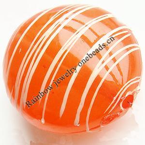 Drawbench Translucent Acrylic Beads, Oval, 24x20x12mm, Hole: Approx 2mm, Sold by Bag