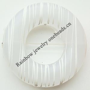 Drawbench Translucent Acrylic Beads, Donut, 40x10mm, Hole:Approx 18mm, Sold by Bag