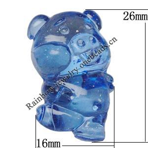 Transparent Acrylic Beads, Pig 26x16mm Hole:2mm, Sold by Bag 