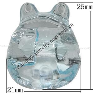 Transparent Acrylic Beads, 25x21mm Hole:3mm, Sold by Bag 