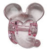 Transparent Acrylic Beads, Animal Head 35x31mm Hole:3mm, Sold by Bag 