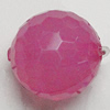 Transparent Acrylic Beads, Faceted Round 14x14mm Hole:1mm, Sold by Bag 