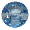 Transparent Acrylic Beads, Faceted Flat Round 12mm Hole:1mm, Sold by Bag 