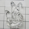 Transparent Acrylic Beads, 34x24mm Hole:5mm, Sold by Bag 