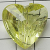 Transparent Acrylic Beads, Faceted Heart 23x24mm Hole:2mm, Sold by Bag 