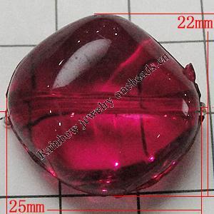 Transparent Acrylic Beads, 25x22mm Hole:1mm, Sold by Bag 