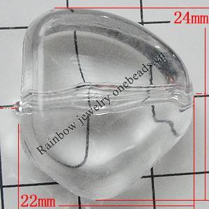 Transparent Acrylic Beads, Nugget 22x24mm Hole:1mm, Sold by Bag 